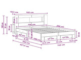 Bed Frame with Storage Sonoma Oak 150 x 200 cm Engineered Wood 3433882