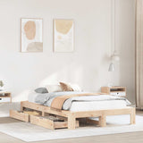Bed Frame without Mattress 120x200 cm Solid Wood Pine 3309002