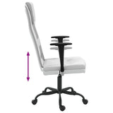 Office Chair White Mesh Fabric and Faux Leather 353021