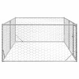 Outdoor Dog Kennel with Door 3x2x1 m Galvanised Steel 4105413