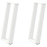 ZNTS Console Table Legs U-Shaped 2 pcs White 38x cm Steel 4012781