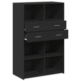 Highboard Black Engineered wood 124 cm tall, 80 cm wide Highboard 3281386