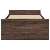 Bed Frame Brown oak Engineered wood Small Single Bed Frame 3280355
