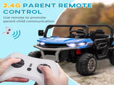 12V 2 Seater Kids Electric Ride-On Car with Electric Bucket, Remote Control - Blue T3398P422366