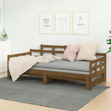 Pull-out Day Bed without Mattress Honey Brown 2x cm 820355