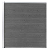 Garden Fence WPC 175x186 cm Grey 49069