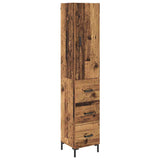 Highboard Old Wood 69.5 x 34 x 180 cm Engineered Wood 3415774