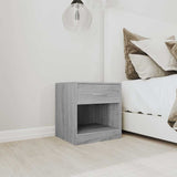 Bedside Cabinets 2 pcs with Drawer Grey Sonoma 342587