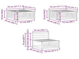 Outdoor Sofa Set 6 pcs Natural Solid Acacia Wood 3373354