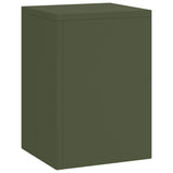 Plant Stand 3 pcs Olive green Steel 865830