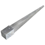 Ground Spikes 12 pcs Silver 10x10x91 cm Galvanised Steel 145424