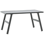 ZNTS Garden Coffee Table Black 90x45x35 cm Powder-coated Steel 4008106