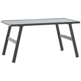 ZNTS Garden Coffee Table Black 90x45x35 cm Powder-coated Steel 4008106