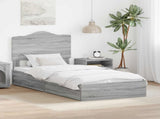 Storage Bed with Drawer Grey Sonoma 70 x 190 cm Engineered Wood 3413560
