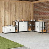 Kitchen Storage HATTEM White 30 x 50 x 92 cm Steel 874976