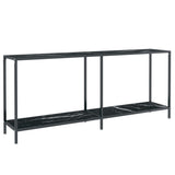 Console Table Black 180x35x75.5 cm Tempered Glass 331705