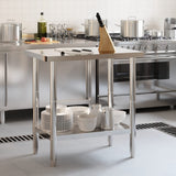 Kitchen Work Table 82.5x55x85 cm Stainless Steel 376454