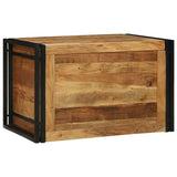Storage Box Brown and Black 80 x 50 x 50 cm Acacia Wood 4016747