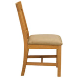 Dining Chair VENLO 2 pcs Solid Oak Wood Beige 45 x 53 x 92 cm 42039153
