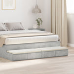 ZNTS Bedside Tables Concrete grey Engineered Wood 160 x 36.5 x 16.5 cm 866974