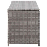 Garden Storage Box Grey 150x50x60 cm Poly Rattan 46462