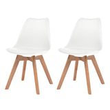 Dining Chairs 2 pcs White Plastic 244783