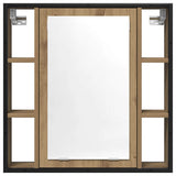 Bathroom Mirror Cabinet Artisan Oak 60x16x60 cm Engineered Wood 862227