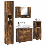 Bathroom Furniture Set 4 pcs Smoked Oak 3393048