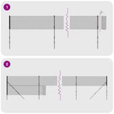 Wire Mesh Fence Anthracite 2.2x10 m Galvanised Steel 154231