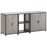 Kitchen Storage Set HATTEM 3 pcs Rusty Steel 3392707