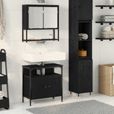 Bathroom Furniture Set with Storage 2 pcs Black 60 x 30 x 60 cm 3334321