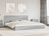 Storage Bed Grey Sonoma 200 x 200 cm Engineered Wood 3410223