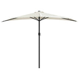 Garden Parasol with Aluminium Pole Sand 300x155 cm Half 44591