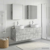 Bathroom Furniture Set 5 pcs Concrete Grey 3406890