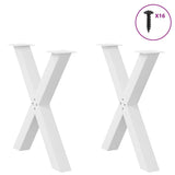 Dining Table Legs X-Shaped 2 pcs White 70x cm Steel 4012977
