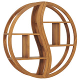 Yin Yang Wall Shelf 100x20x100 cm Solid Teak Wood 320772