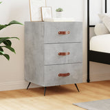 Bedside Cabinet Concrete Grey 40x40x66 cm Engineered Wood 827632