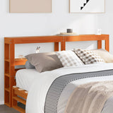 Headboard with Shelves Wax Brown 140 cm Solid Wood Pine 850886