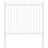 Garden Fence 8 pcs White 13.6 x 1.5 m Powder-coated Steel 3334162