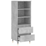 Highboard Concrete Grey 40x36x110 cm Engineered Wood 831504