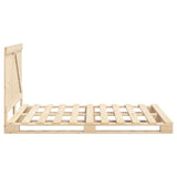 Bed Frame without Mattress with Headboard 160x200 cm Solid Wood 3281553