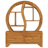 Cabinet with Yin Yang Shelf 68x26x83 cm Solid Teak Wood 320773