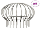Gutter Leaf Guard 8 pcs Silver 200 mm Stainless Steel 42019393