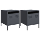 Bedside Cabinets 2 pcs Anthracite 35x39x43.5 cm Steel 851249