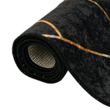 Rug Washable Black and Gold 120x180 cm 136617
