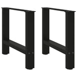 ZNTS Coffee Table Legs Black 2 pcs 60x cm Steel 4013284