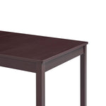 7 Piece Dining Set Pinewood Dark Brown 283377