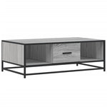 ZNTS Coffee Table Grey Sonoma 100x57x35 cm Engineered Wood and Metal 848762