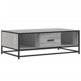 ZNTS Coffee Table Grey Sonoma 100x57x35 cm Engineered Wood and Metal 848762