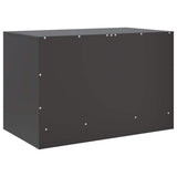 TV Cabinets 2 pcs Black 67x39x44 cm Steel 841692